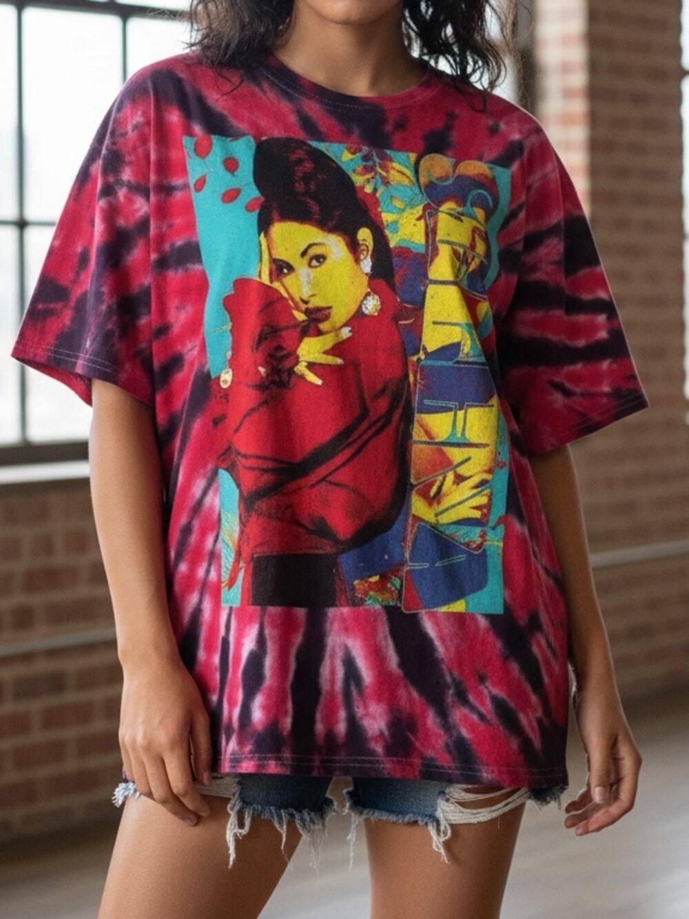 Selena Red Tie Dye Oversized T